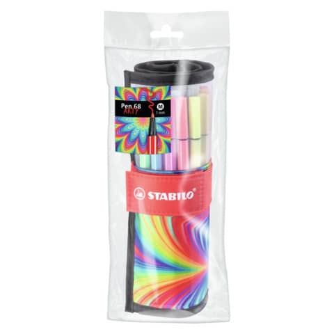 Pennarelli Stabilo Pen 68 arty - tratto 1 mm - colori assortiti Rollerset 25 pezzi - 6825-071-20